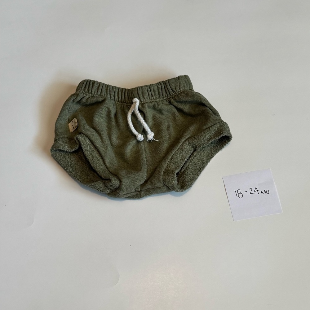 Olive Green Kids Shorts